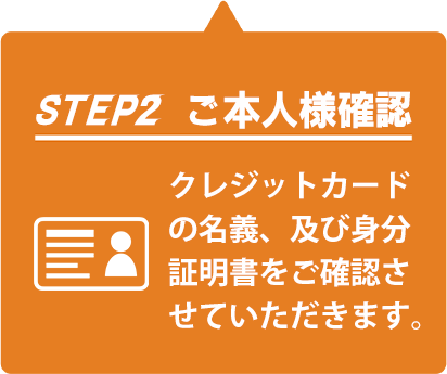 STEP3カード決済 希望額に応じた金額をクレジットカードで決済いたします。